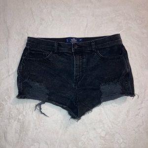 Hollister Black Ripped Shorts